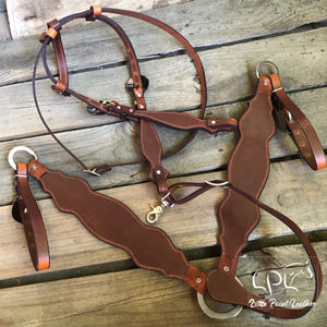 Cowhide and Sunflower Tack Set