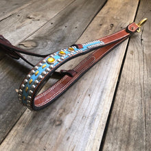 Load image into Gallery viewer, *USED* Blue/Yellow Tie Down Noseband
