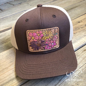 Floral Tooled Hat