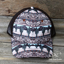 Load image into Gallery viewer, Cactus and Leather Print Snap Back Hat
