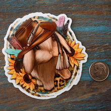 Load image into Gallery viewer, Cowboy Bunny Sticker
