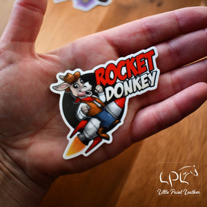 Rocket Donkey Sticker