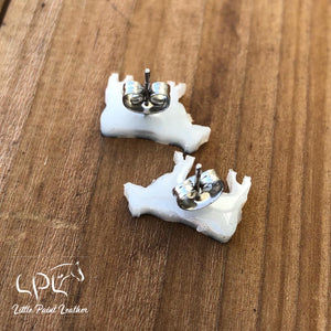 Black and White Cow Earrings