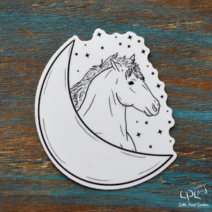 Moon Horse Sticker