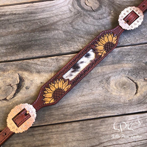 Sunflower & Cowhide Wither Strap