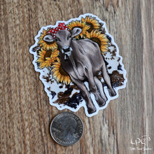 Load image into Gallery viewer, Sunflower Cow Sticker

