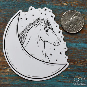 Moon Horse Sticker