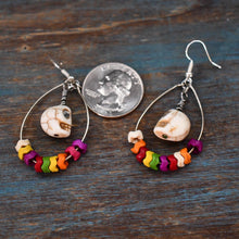 Load image into Gallery viewer, Colorful Skull Earrings

