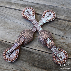 Mint Floral Spur Straps