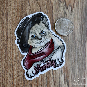 Meowdy Cowboy Cat Sticker