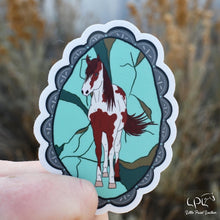 Load image into Gallery viewer, Turquoise Stone Paint Horse Sticker
