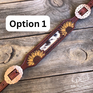 Sunflower & Cowhide Wither Strap