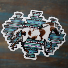 Load image into Gallery viewer, Turquoise Southwestern Paint Horse Sticker
