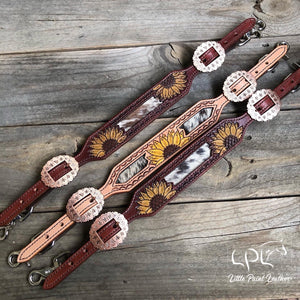 Sunflower & Cowhide Wither Strap