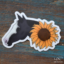 Load image into Gallery viewer, Black Paint and Sunflower Sticker
