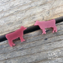 Load image into Gallery viewer, Red Angus Cow Earrings
