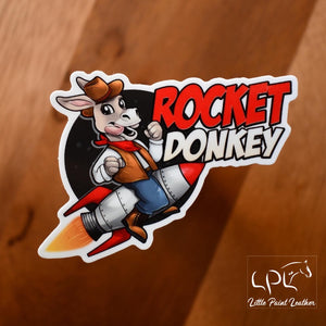 Rocket Donkey Sticker