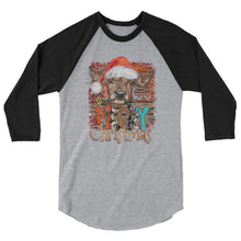 Load image into Gallery viewer, Christmas Cow 3/4 Sleeve Shirt
