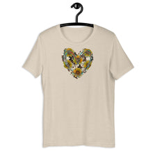 Load image into Gallery viewer, Unisex Cowhide and Sunflower Heart Tee
