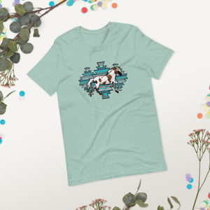 Turquoise Paint Horse Unisex T-Shirt