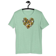 Load image into Gallery viewer, Unisex Cowhide and Sunflower Heart Tee
